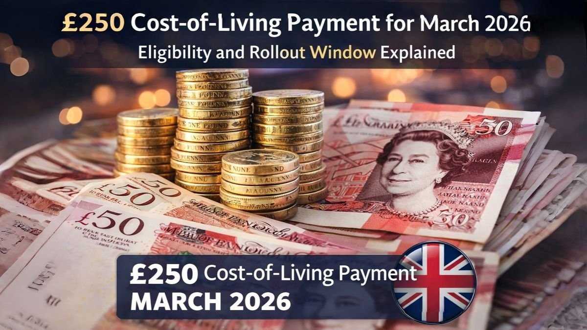 £250 Cost-of-Living Payment for March 2026: Eligibility and Rollout Window Explained